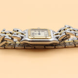Cartier - Pre-owned Two Tone Yellow Gold Panthère Small 22mm White Dial W25029B5