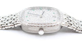 Audemars Piguet - Pre-owned White Gold Ellipse Vintage AP 22 x 24mm Diamond Emerald Dial 14569BC