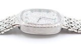 Audemars Piguet - Pre-owned White Gold Ellipse Vintage AP 22 x 24mm Diamond Emerald Dial 14569BC