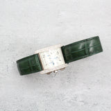Cartier - Pre-owned White Gold Tank Française Chronoflex Chronograph 28 x 36mm White Dial WE100451