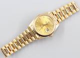 Rolex - Pre-owned Yellow Gold Day-Date 36 Double Quick Set Champagne Diamond Dial 18238