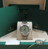 Rolex - Pre-owned Stainless Steel Oyster Perpetual 34 Pistachio Dial 124200