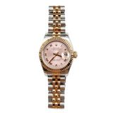 Rolex - Pre-owned Two Tone Rose Gold Lady-Datejust 26mm Pink Roman Dial 179171
