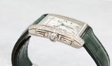 Cartier - Pre-owned White Gold Tank Française Chronoflex Chronograph 28 x 36mm White Dial WE100451