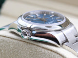 Rolex - Unworn Stainless Steel Oyster Perpetual 28 Med Blue Dial Oyster Bracelet 276200