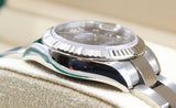 Rolex - Pre-owned Stainless Steel Lady-Datejust 28mm Dark Grey Roman Dial Oyster Bracelet 279174
