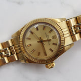 Rolex - Pre-owned Yellow Gold Oyster Perpetual Champagne Index Dial 6719