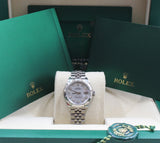 Rolex - Unworn Stainless Steel Lady-Datejust 28mm Mother of Pearl (MOP) Diamond Dial Jubilee Bracelet 279174