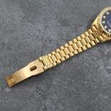 Rolex - Pre-owned Yellow Gold Lady-Datejust 26mm Blue Vignette Diamond Dial 69178