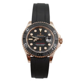 Rolex - Pre-owned Rose Gold Yacht-Master 40mm Black Dial 126655