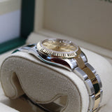 Rolex - Unworn Two Tone Yellow Gold Datejust 31 Champagne Index Dial Oyster Bracelet 278273