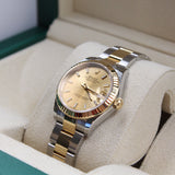 Rolex - Unworn Two Tone Yellow Gold Datejust 31 Champagne Index Dial Oyster Bracelet 278273