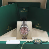 Rolex - Unworn Stainless Steel Datejust 31 Pink Diamond VI Dial 278274
