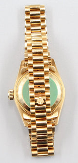 Rolex - Pre-owned Yellow Gold Lady-Datejust 26mm Blue Diamond Dial 69178