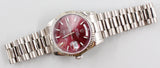 Rolex - Pre-owned White Gold Day-Date 36 HEBREW Day Wheel Cherry Dial 118239