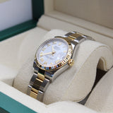 Rolex - Unworn Two Tone Yellow Gold Datejust 31 White Roman Dial Oyster Bracelet 278273