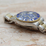 Rolex - Pre-owned Two Tone Yellow Gold Submariner 40mm "Bluesy" Blue Dial 116613LB