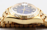 Rolex - Pre-owned Yellow Gold Lady-Datejust 26mm Blue Diamond Dial 69178