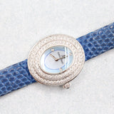 Audemars Piguet - Pre-owned White Gold Themis 25 x 29mm Blue Mother of Pearl Diamond Dial Diamond Bezel 67395BC