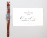 Patek Philippe - Pre-owned Yellow Gold Golden Ellipse Blue Dial 3738/100J