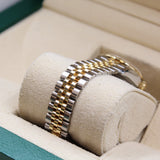 Rolex - Pre-owned Two Tone Yellow Gold Lady-Datejust 28mm Champagne Index Dial 279173