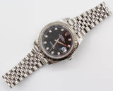 Rolex - Pre-owned Datejust 41 Black Diamond Dial Jubilee Bracelet 126334