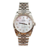 Rolex - Pre-owned Stainless Steel Datejust 41 Mother of Pearl Diamond Dial 126334