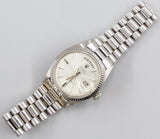 Rolex - Pre-owned White Gold Day-Date 36 Silver Pie Pan Dial 1803