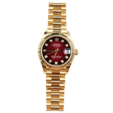 Rolex - Unworn Datejust 31 Red Ombre Diamond Dial Presidential Bracelet 278278