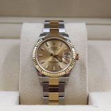 Rolex - Unworn Two Tone Yellow Gold Datejust 31 Champagne Index Dial Oyster Bracelet 278273