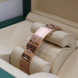 Rolex - Unworn Rose Gold Oyster Perpetual 28 Black Lacquer Stone Dial 276205