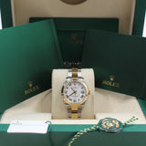 Rolex - Unworn Two Tone Yellow Gold Datejust 31 White Roman Dial Oyster Bracelet 278273