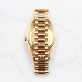 Rolex - Pre-owned Yellow Gold Day-Date 36 Single Quickset Champagne Diamond Dial 18038