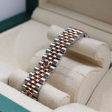 Rolex - Unworn Two Tone Rose Gold Datejust 31 Mother of Pearl Diamond Dial Diamond Bezel 278381RBR
