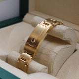 Rolex - Unworn Yellow Gold Oyster Perpetual 34 White Lacquer Stone Dial 124208