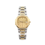Patek Philippe - Pre-owned Two Tone Yellow Gold Nautilus 33mm Champagne Dial 3900