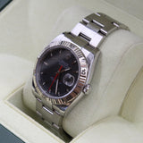 Rolex - Pre-owned Datejust Turn-O-Graph Black Dial Oyster Bracelet 116264