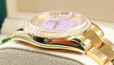 Rolex - Pre-owned Yellow Gold Day-Date 36 HEBREW Day Wheel Lavendar Jade Carousel Dial Diamond Bezel  Dial 118348