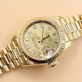 Rolex - Pre-owned 26mm Lady Datejust Champagne Diamond Dial 69178