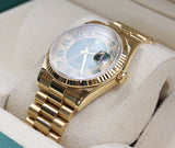 Rolex - Pre-owned Yellow Gold Day-Date 36 Green Diamond Dial 118238