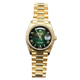 Rolex - Pre-owned Yellow Gold Day-Date 40 Presidential Green Ombre Roman Dial 128238