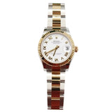 Rolex - Unworn Two Tone Yellow Gold Datejust 31 White Roman Dial Oyster Bracelet 278273