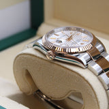 Rolex - Pre-owned Two Tone Rose Gold Datejust 36 Silver Motif Dial 126231