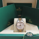 Rolex - Pre-owned Two Tone Rose Gold Datejust 36 Silver Motif Dial 126231