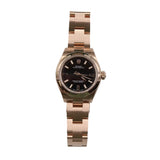 Rolex - Unworn Rose Gold Oyster Perpetual 28 Black Lacquer Stone Dial 276205