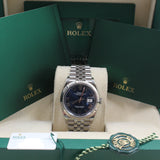 Rolex - Unworn Stainless Steel Datejust 36 Blue Roman Dial 126234