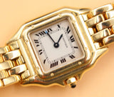 Cartier - Pre-owned Two Tone Yellow Gold Panthère Small 22 x 30mm White Dial 866911