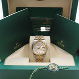 Rolex - Pre-owned Two Tone Yellow Gold Datejust 36 Mother of Pearl Diamond Dial Jubilee Bracelet 116233