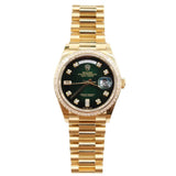Rolex - Unworn Yellow Gold Day-Date 36 Green Ombré Diamond Dial 128398TBR
