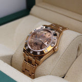Rolex - Pre-owned Rose Gold Pearlmaster Goldust Dream Mother of Pearl Roman Diamond Dial Diamond Bezel 81315